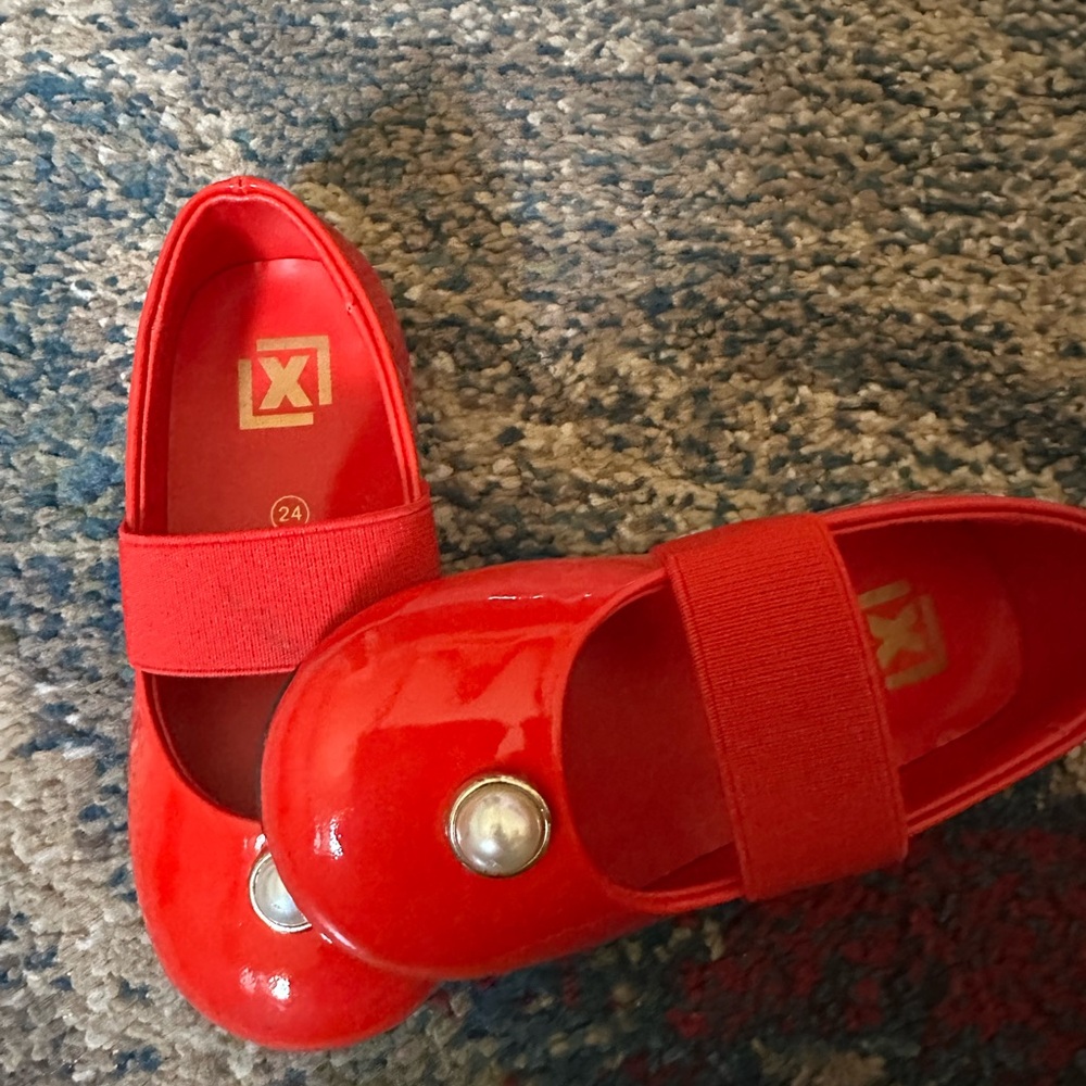 Shiny Red Kids Dress Shoes